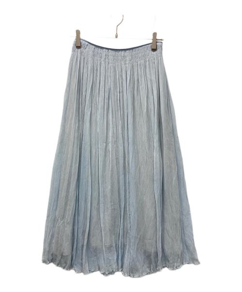 ebure（エブール）ebure (エブール) 楊柳ロングスカート スカイブルー サイズ:36の古着・服飾アイテム