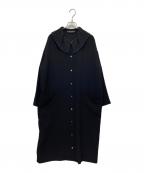 mizuiro-indミズイロインド）の古着「アンティークジョーゼットカラーワンピース」｜ブラック