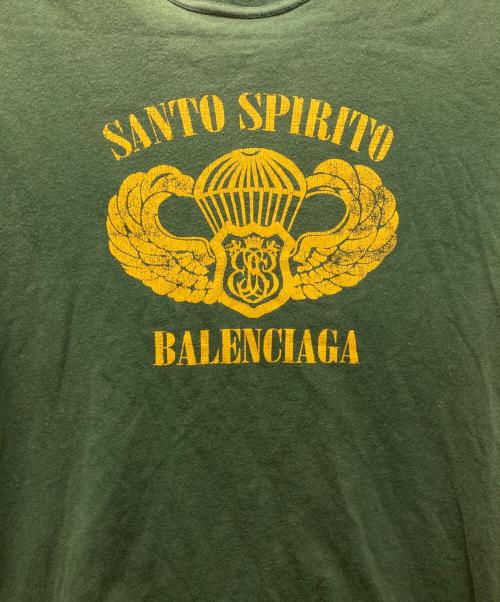 BALENCIAGA（バレンシアガ）BALENCIAGA (バレンシアガ) SANTO SPIRITOプリントTシャツ グリーン サイズ:Sの古着・服飾アイテム