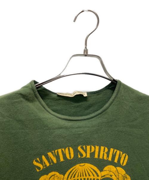 BALENCIAGA（バレンシアガ）BALENCIAGA (バレンシアガ) SANTO SPIRITOプリントTシャツ グリーン サイズ:Sの古着・服飾アイテム