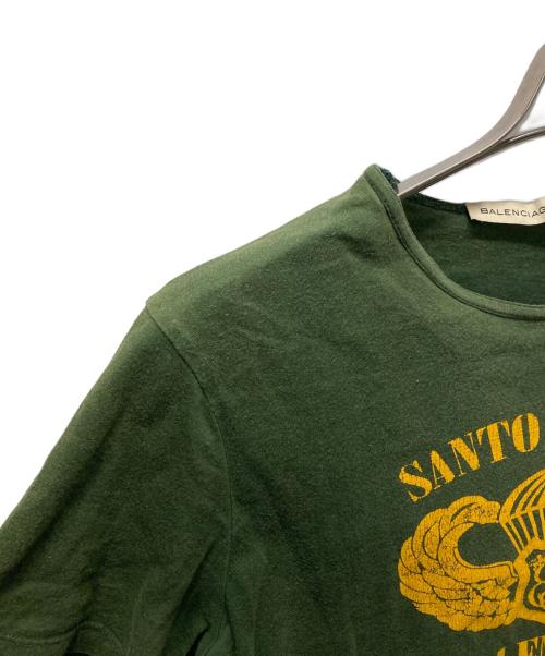 BALENCIAGA（バレンシアガ）BALENCIAGA (バレンシアガ) SANTO SPIRITOプリントTシャツ グリーン サイズ:Sの古着・服飾アイテム