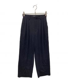 Plage（プラージュ）の古着「Georgette Tuck パンツ」｜ネイビー