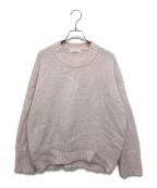 GALERIE VIEギャルリーヴィー）の古着「ファインウール クルーネックプルオーバー」｜ピンク