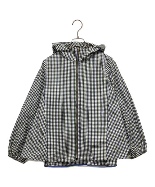 YORI（ヨリ）YORI (ヨリ) ギンガムチェックパーカー ネイビー サイズ:Fの古着・服飾アイテム