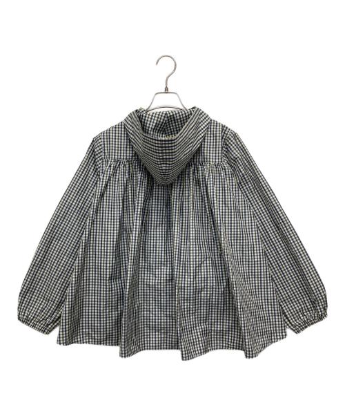 YORI（ヨリ）YORI (ヨリ) ギンガムチェックパーカー ネイビー サイズ:Fの古着・服飾アイテム