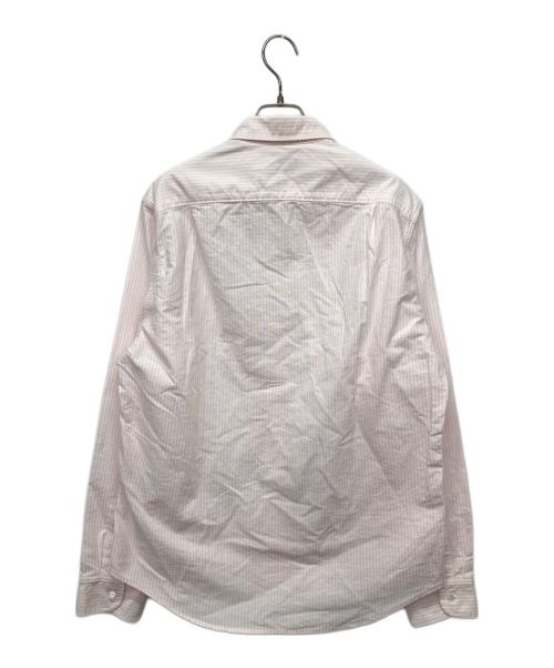 maison kitsune（メゾンキツネ）MAISON KITSUNE (メゾンキツネ) FOX HEAD EMBROIDERY SHIRT/ストライプシャツ ホワイト サイズ:M 未使用品の古着・服飾アイテム
