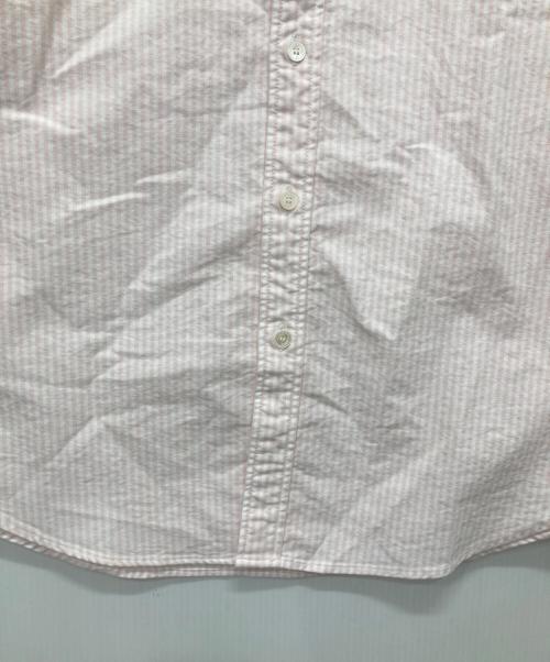 maison kitsune（メゾンキツネ）MAISON KITSUNE (メゾンキツネ) FOX HEAD EMBROIDERY SHIRT/ストライプシャツ ホワイト サイズ:M 未使用品の古着・服飾アイテム