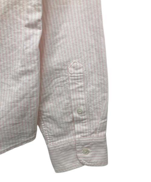 maison kitsune（メゾンキツネ）MAISON KITSUNE (メゾンキツネ) FOX HEAD EMBROIDERY SHIRT/ストライプシャツ ホワイト サイズ:M 未使用品の古着・服飾アイテム