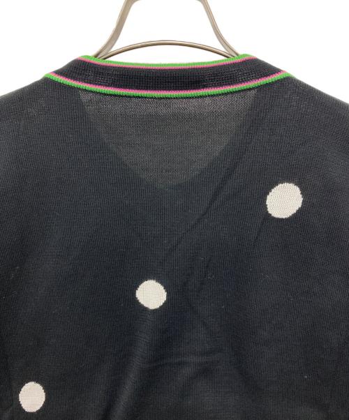 LEONARD FASHION（レオナールファッション）LEONARD FASHION (レオナールファッション) 金釦花刺繍ニットカーディガン ブラック サイズ:Mの古着・服飾アイテム