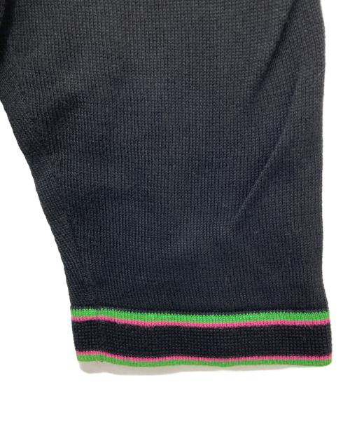 LEONARD FASHION（レオナールファッション）LEONARD FASHION (レオナールファッション) 金釦花刺繍ニットカーディガン ブラック サイズ:Mの古着・服飾アイテム