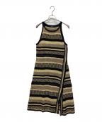 POLO RALPH LAURENポロ・ラルフローレン）の古着「ノースリーブニットワンピース」｜ベージュ