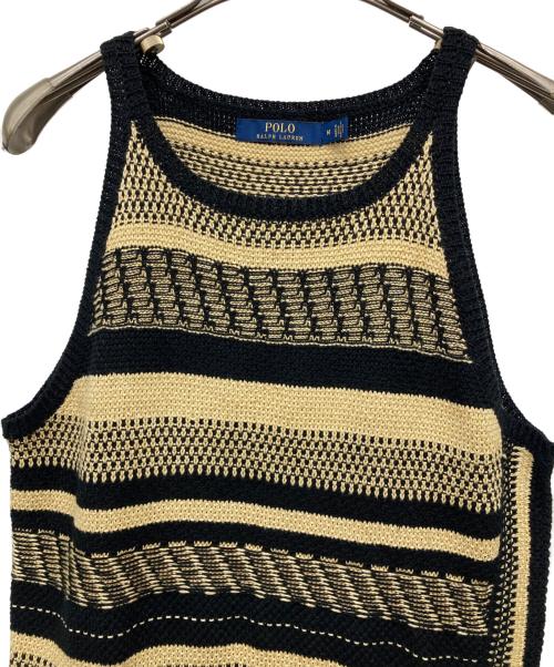 POLO RALPH LAUREN（ポロ・ラルフローレン）POLO RALPH LAUREN (ポロ・ラルフローレン) ノースリーブニットワンピース ベージュ サイズ:Mの古着・服飾アイテム