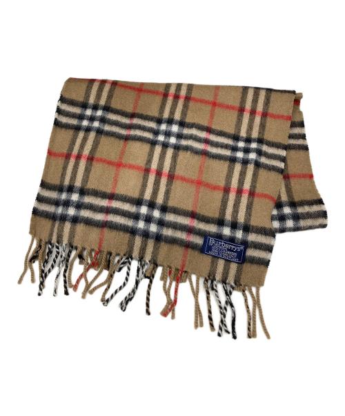 Burberry's（バーバリー）Burberry's (バーバリーズ) カシミヤチェックマフラー ブラウンの古着・服飾アイテム