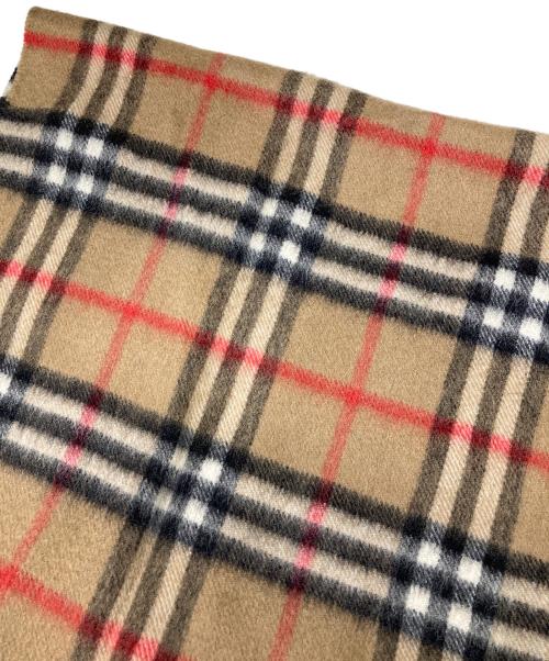 Burberry's（バーバリー）Burberry's (バーバリーズ) カシミヤチェックマフラー ブラウンの古着・服飾アイテム
