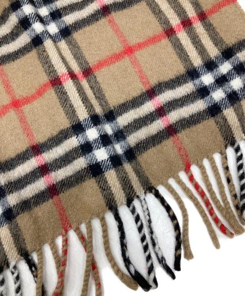 Burberry's（バーバリー）Burberry's (バーバリーズ) カシミヤチェックマフラー ブラウンの古着・服飾アイテム