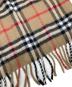 中古・古着 Burberry's (バーバリーズ) カシミヤチェックマフラー ブラウン：5000円