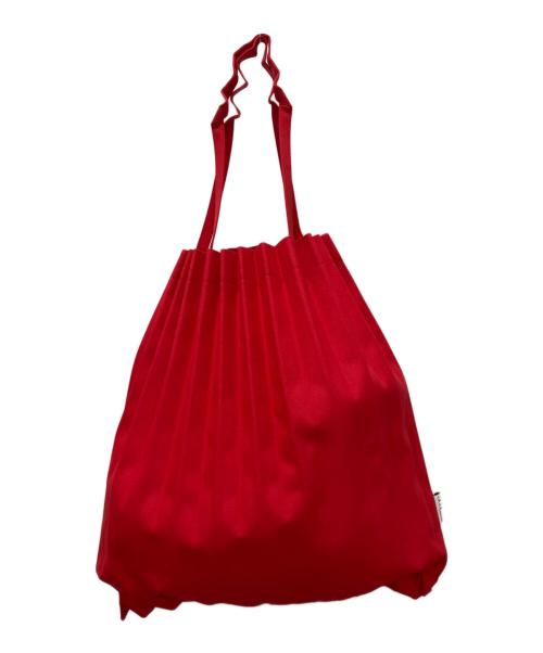 ISSEY MIYAKE me（イッセイ ミヤケ ミー）ISSEY MIYAKE me (イッセイ ミヤケ ミー) プリーツトートバッグ レッドの古着・服飾アイテム