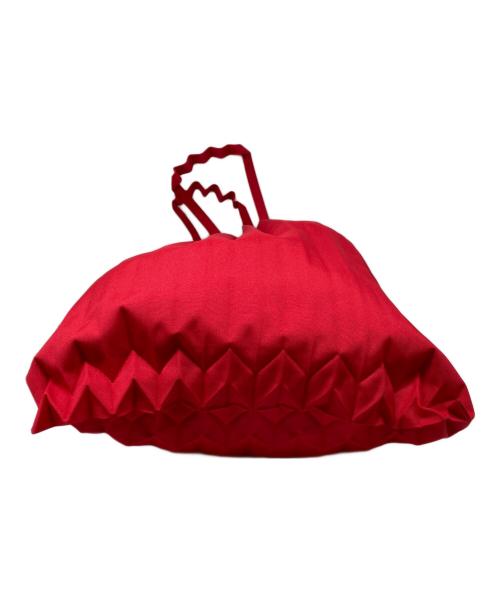 ISSEY MIYAKE me（イッセイ ミヤケ ミー）ISSEY MIYAKE me (イッセイ ミヤケ ミー) プリーツトートバッグ レッドの古着・服飾アイテム