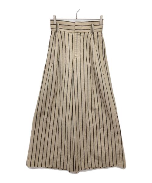 MAISON SPECIAL（メゾンスペシャル）MAISON SPECIAL (メゾンスペシャル) Stripe Tack Wide Silhouette Pants ブラウン サイズ:36の古着・服飾アイテム