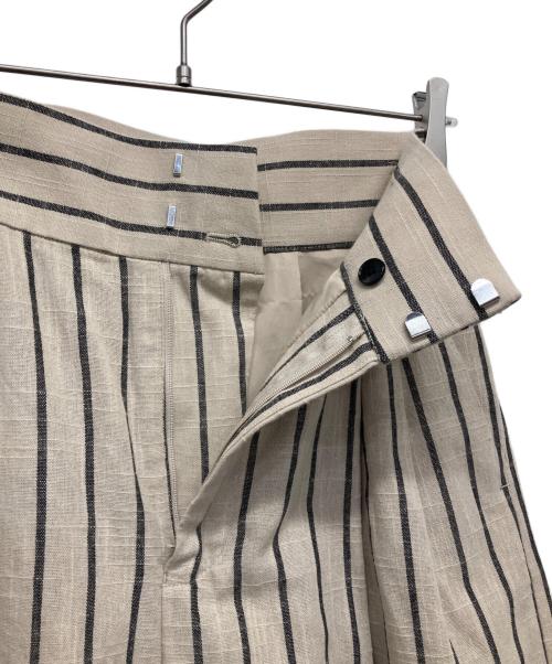 MAISON SPECIAL（メゾンスペシャル）MAISON SPECIAL (メゾンスペシャル) Stripe Tack Wide Silhouette Pants ブラウン サイズ:36の古着・服飾アイテム