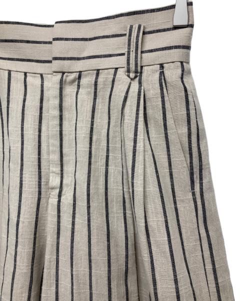 MAISON SPECIAL（メゾンスペシャル）MAISON SPECIAL (メゾンスペシャル) Stripe Tack Wide Silhouette Pants ブラウン サイズ:36の古着・服飾アイテム