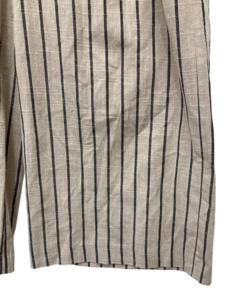 MAISON SPECIAL（メゾンスペシャル）MAISON SPECIAL (メゾンスペシャル) Stripe Tack Wide Silhouette Pants ブラウン サイズ:36の古着・服飾アイテム