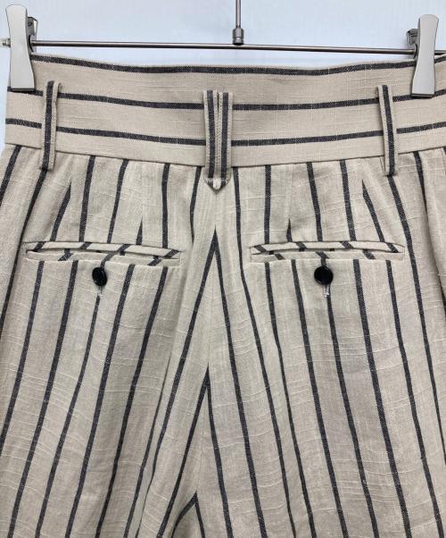 MAISON SPECIAL（メゾンスペシャル）MAISON SPECIAL (メゾンスペシャル) Stripe Tack Wide Silhouette Pants ブラウン サイズ:36の古着・服飾アイテム