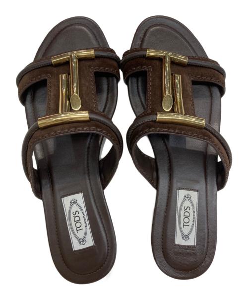 TOD'S（トッズ）TOD'S (トッズ) T TIMELESS/ミュール/サンダル ブラウン サイズ:38の古着・服飾アイテム