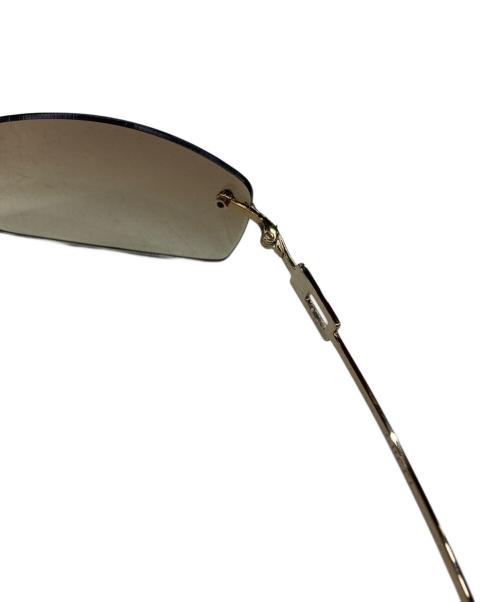 GUCCI（グッチ）GUCCI (グッチ) Gロゴラインストーンリムレスサングラス ゴールド サイズ:60□17 125の古着・服飾アイテム