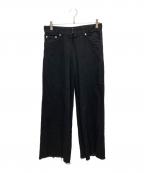JOHN LAWRENCE SULLIVANジョン ローレンス サリバン）の古着「Rigid Denim Wide Pants/デニムパンツ」｜ブラック