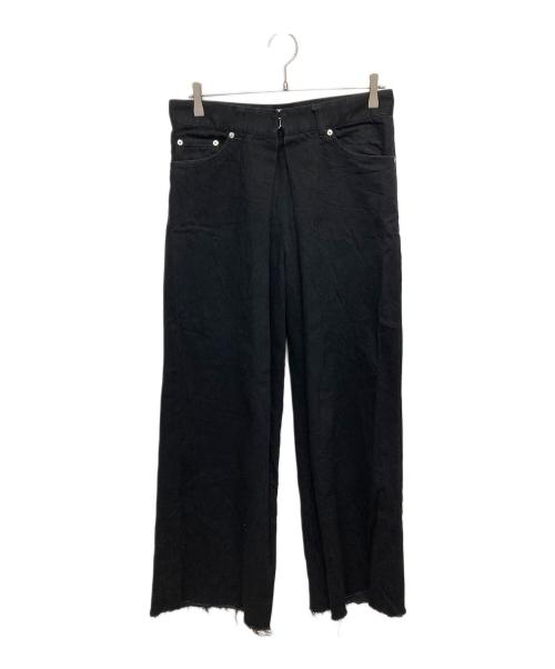 JOHN LAWRENCE SULLIVAN（ジョン ローレンス サリバン）JOHN LAWRENCE SULLIVAN (ジョン ローレンス サリバン) Rigid Denim Wide Pants/デニムパンツ ブラック サイズ:SIZE46の古着・服飾アイテム