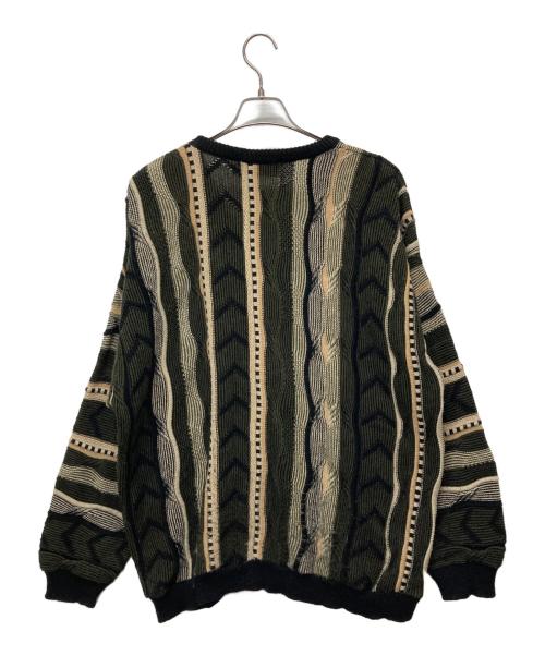 NATURAL EXCHANGE（ナチュラルエクスチェンジ）NATURAL EXCHANGE (ナチュラルエクスチェンジ) 3Dニット グリーン サイズ:２Xの古着・服飾アイテム