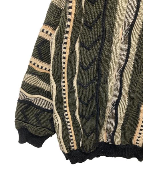 NATURAL EXCHANGE（ナチュラルエクスチェンジ）NATURAL EXCHANGE (ナチュラルエクスチェンジ) 3Dニット グリーン サイズ:２Xの古着・服飾アイテム