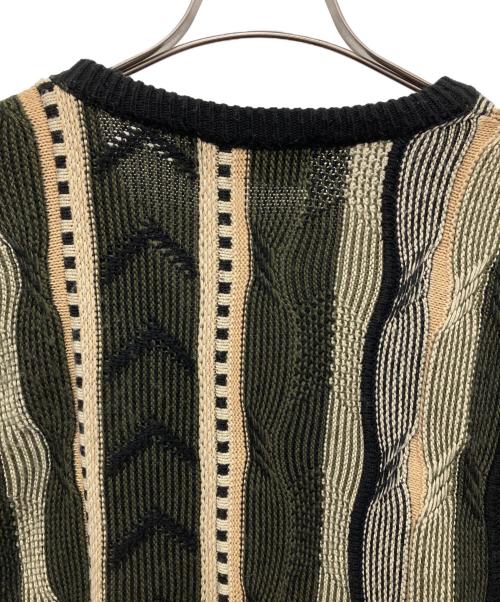 NATURAL EXCHANGE（ナチュラルエクスチェンジ）NATURAL EXCHANGE (ナチュラルエクスチェンジ) 3Dニット グリーン サイズ:２Xの古着・服飾アイテム