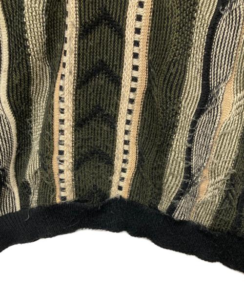 NATURAL EXCHANGE（ナチュラルエクスチェンジ）NATURAL EXCHANGE (ナチュラルエクスチェンジ) 3Dニット グリーン サイズ:２Xの古着・服飾アイテム