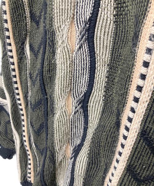 NATURAL EXCHANGE（ナチュラルエクスチェンジ）NATURAL EXCHANGE (ナチュラルエクスチェンジ) 3Dニット グリーン サイズ:２Xの古着・服飾アイテム