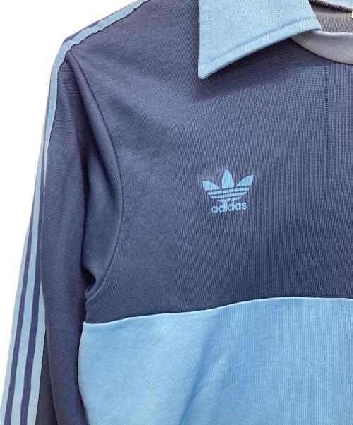 adidas（アディダス）adidas (アディダス) 80’s切替ゲームシャツ ブルー サイズ:Lの古着・服飾アイテム