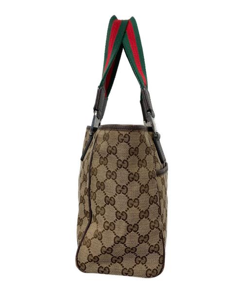 GUCCI（グッチ）GUCCI (グッチ) シェリーラインGG柄トートバッグ ベージュの古着・服飾アイテム