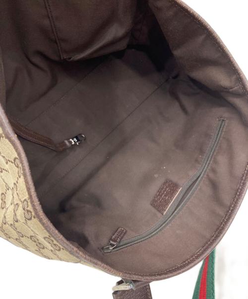GUCCI（グッチ）GUCCI (グッチ) シェリーラインGG柄トートバッグ ベージュの古着・服飾アイテム