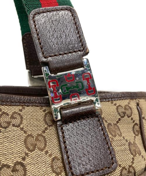 GUCCI（グッチ）GUCCI (グッチ) シェリーラインGG柄トートバッグ ベージュの古着・服飾アイテム