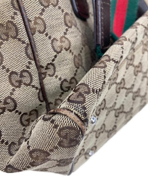 GUCCI（グッチ）GUCCI (グッチ) シェリーラインGG柄トートバッグ ベージュの古着・服飾アイテム