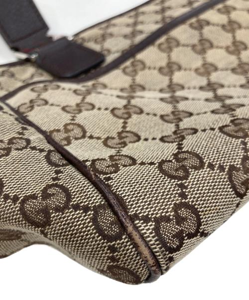 GUCCI（グッチ）GUCCI (グッチ) シェリーラインGG柄トートバッグ ベージュの古着・服飾アイテム