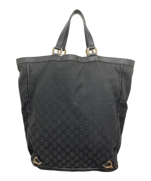 GUCCI（グッチ）GUCCI (グッチ) アビー/GG柄トートバッグ ブラックの古着・服飾アイテム