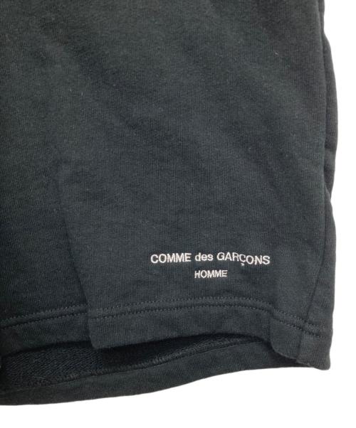 COMME des GARCONS HOMME（コムデギャルソン オム）COMME des GARCONS HOMME (コムデギャルソン オム) ロゴスウェットショーツ/ショートスウェットパンツ ブラック サイズ:Mの古着・服飾アイテム