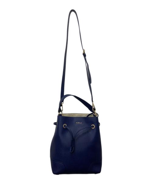 FURLA（フルラ）FURLA (フルラ) ステイシー/2WAY巾着バッグ ブルーの古着・服飾アイテム