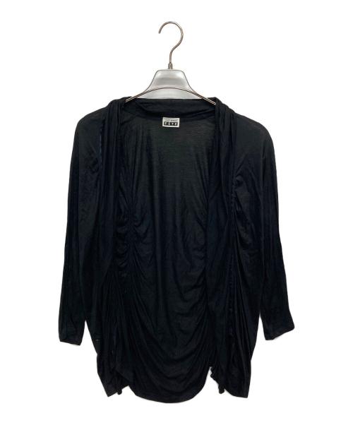 ISSEY MIYAKE FETE（イッセイミヤケフェット）ISSEY MIYAKE FETE (イッセイミヤケフェット) シルク混シアーカーディガン ブラック サイズ:SIZE2の古着・服飾アイテム
