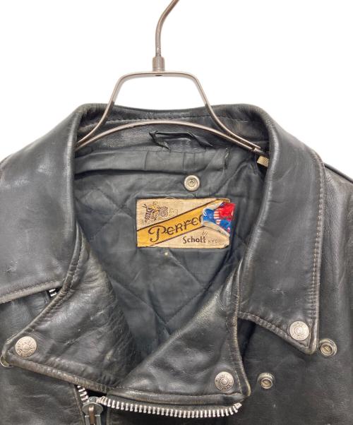 Schott（ショット）Schott (ショット) ダブルライダースジャケット ブラック サイズ:SIZE 46の古着・服飾アイテム