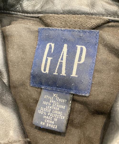 GAP（ギャップ）GAP (ギャップ) 00’sレザージャケット ブラック サイズ:XLの古着・服飾アイテム