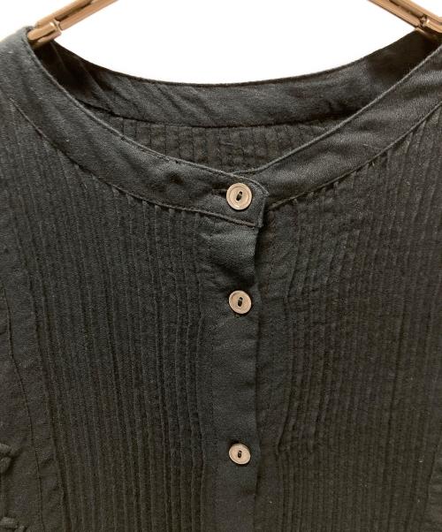 tumugu（ツムグ）tumugu (ツムグ) ハンド刺繍コットンモス2WAYワンピース ブラック サイズ:Fの古着・服飾アイテム