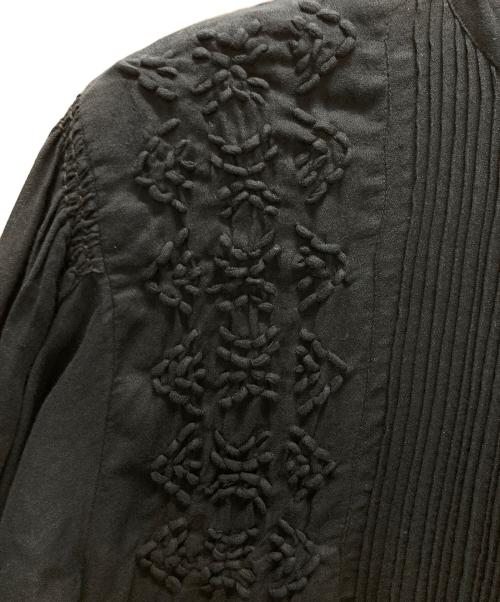 tumugu（ツムグ）tumugu (ツムグ) ハンド刺繍コットンモス2WAYワンピース ブラック サイズ:Fの古着・服飾アイテム